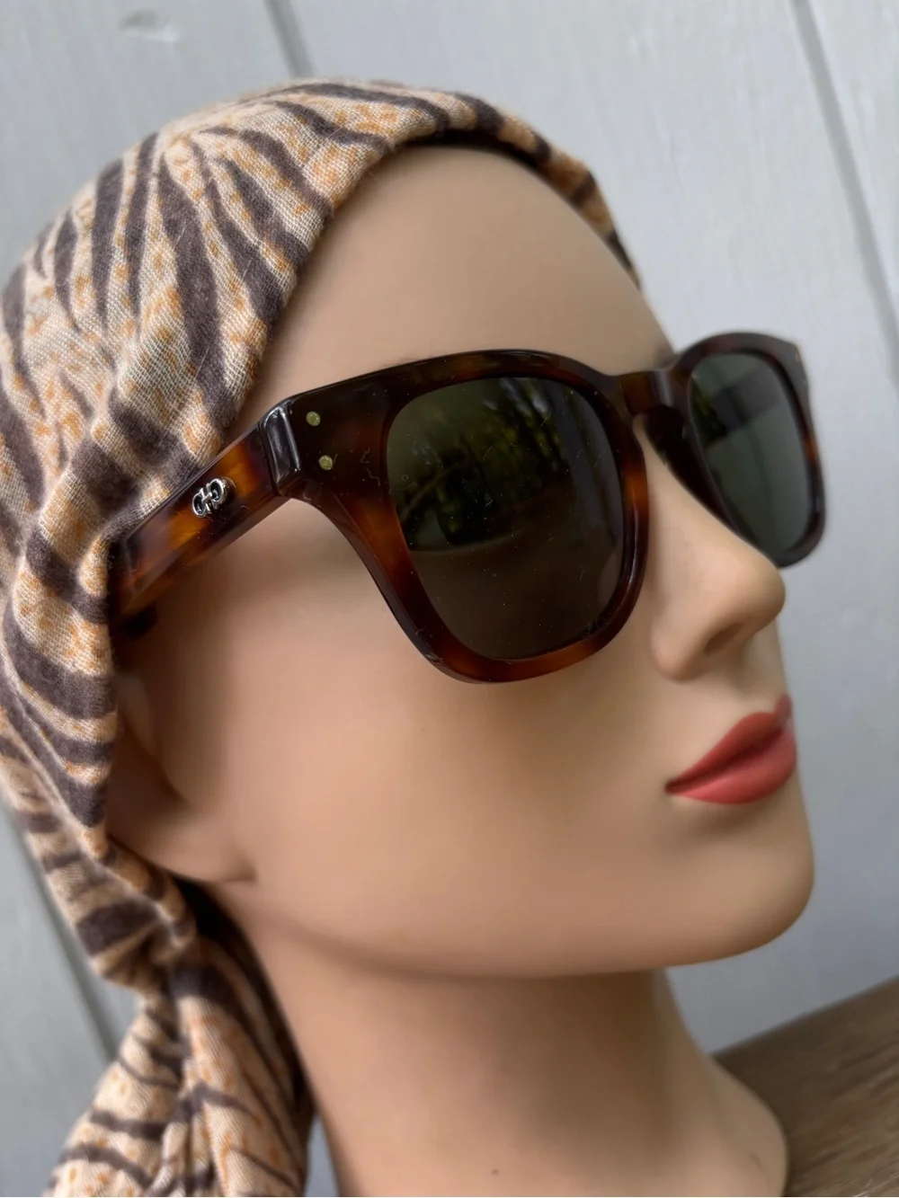 Salvatore Ferragamo Tortoiseshell Sunglasses with Brown Lenses